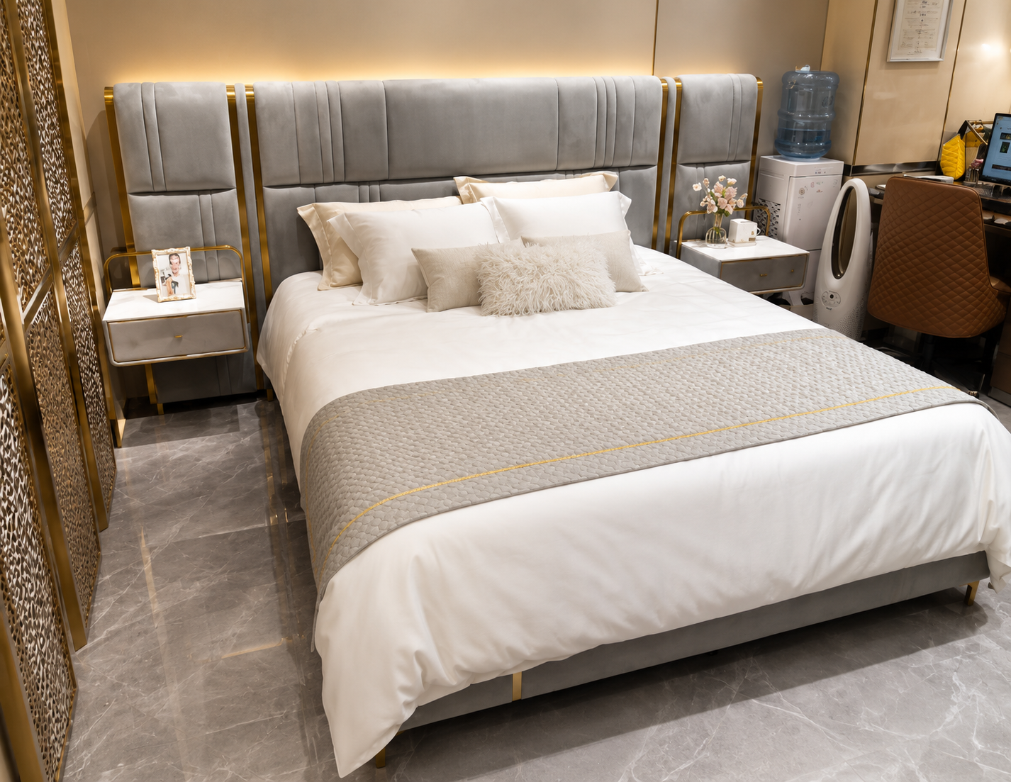 The Royal Velvet Glow Bed Frame Set