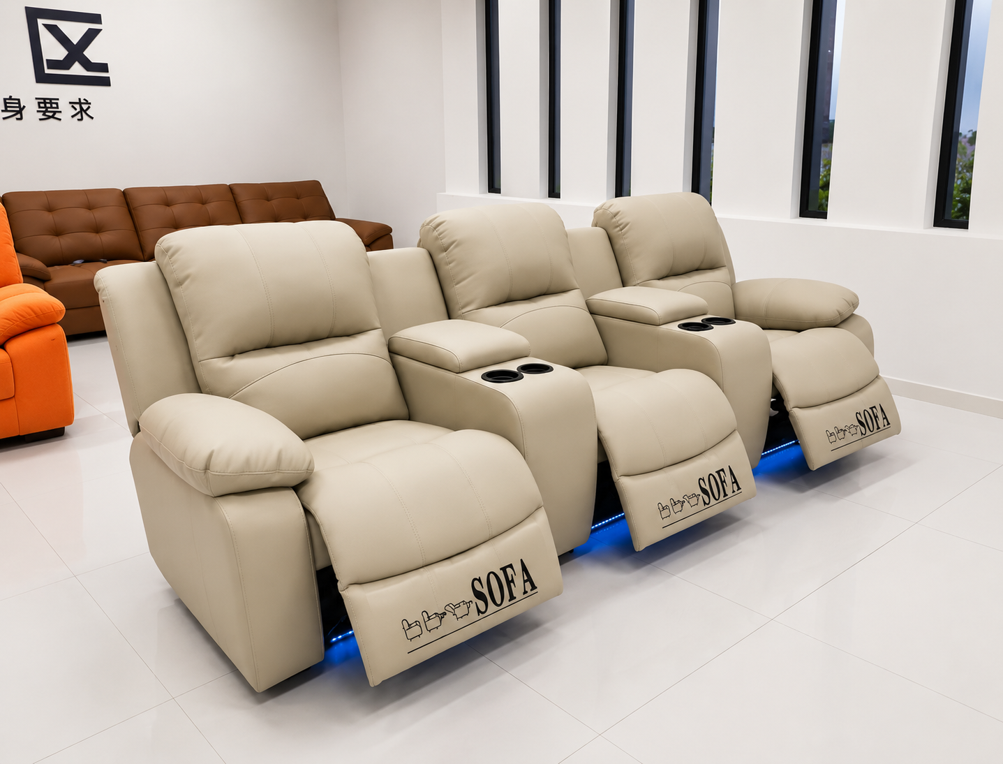 The CinemaMax Luxury Home Theater Recliner Row