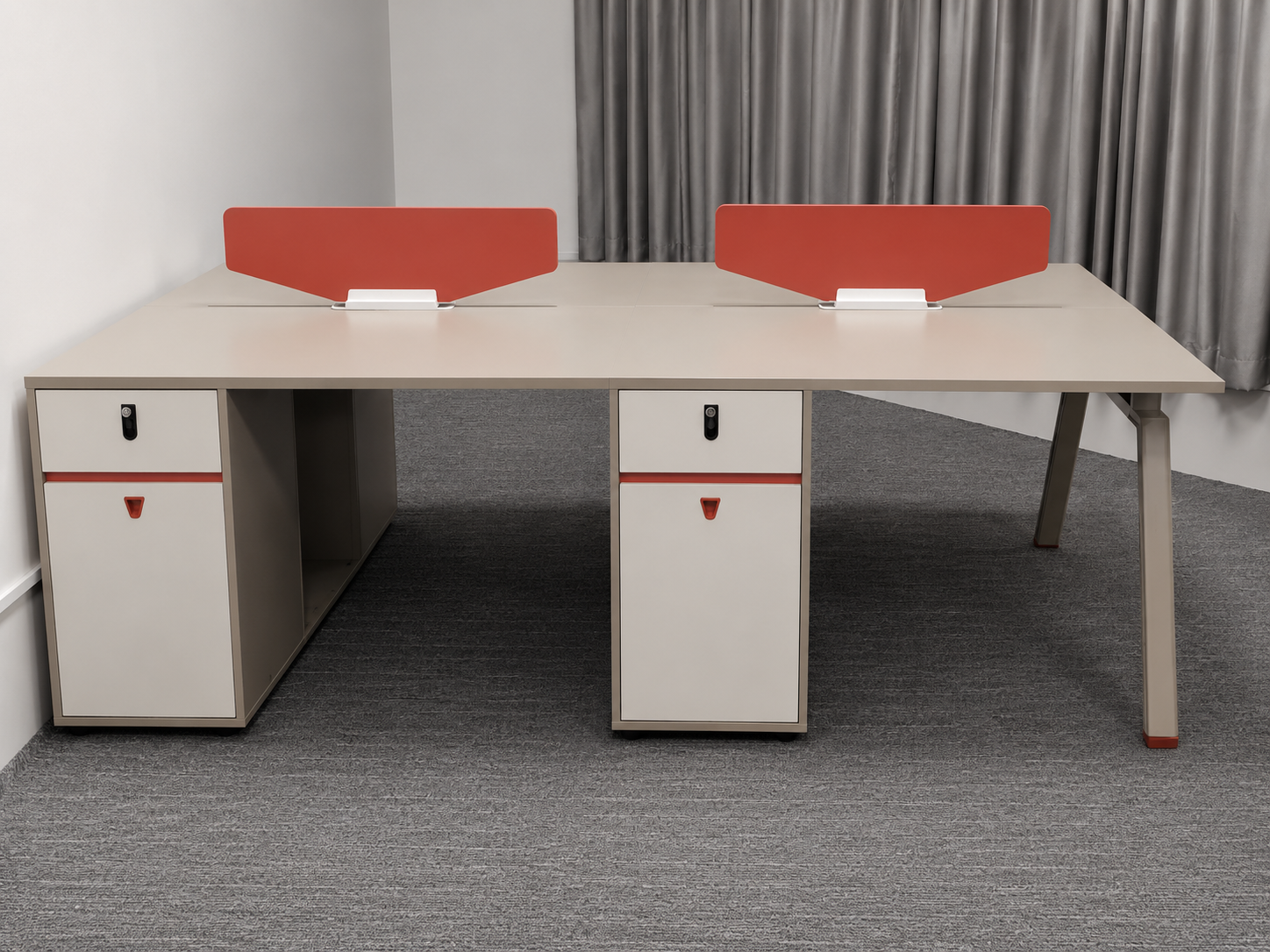 The Synergy 4-Station Modern Team Desk