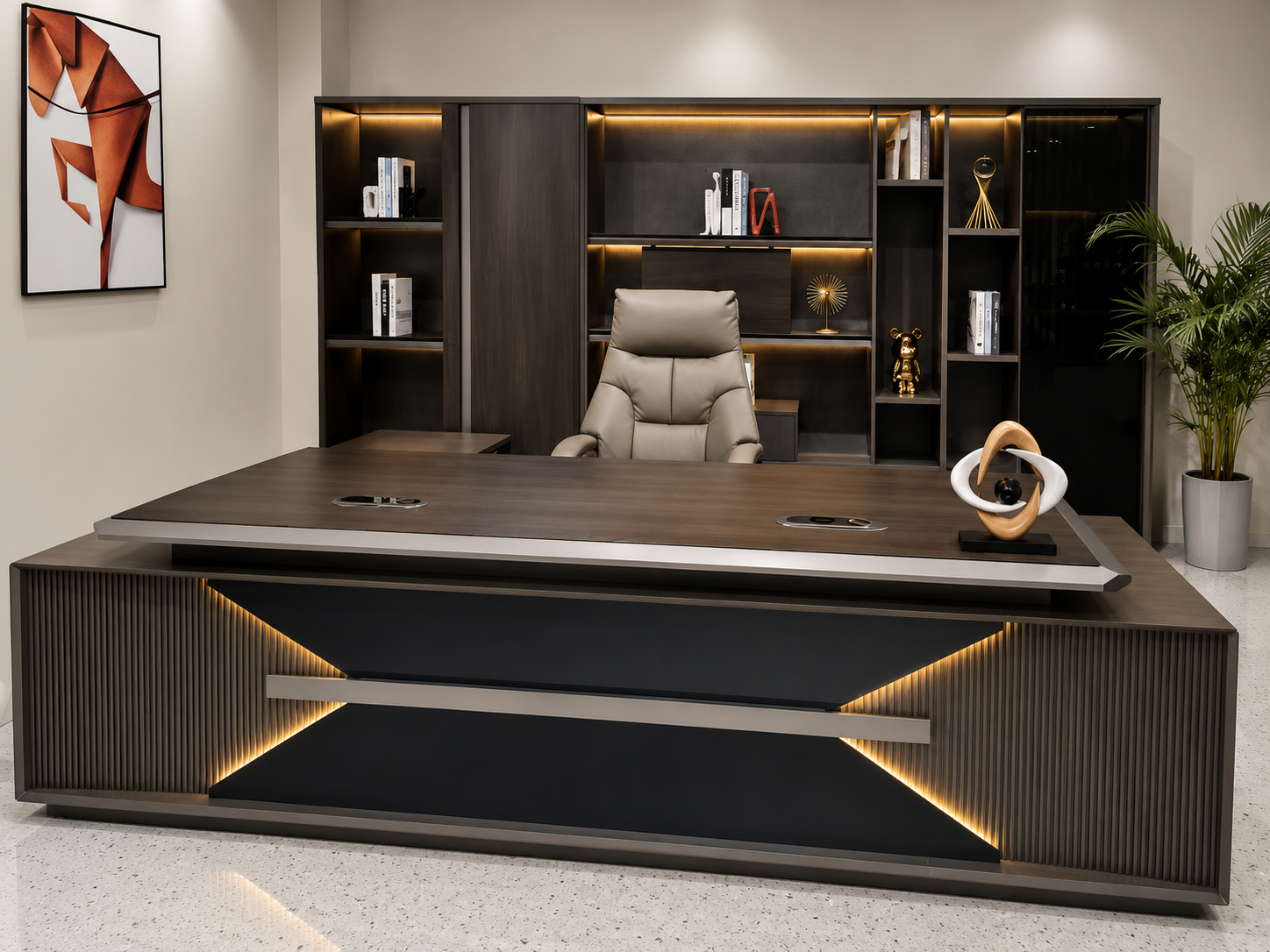The Commander Ultimate LED Executive Desk Set